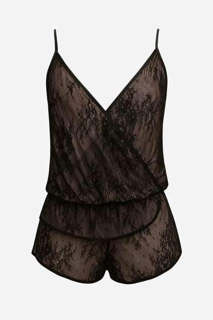 Harmony Lace Playsuit Black
