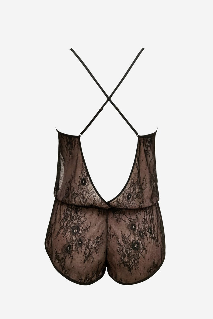 Harmony Lace Playsuit Black