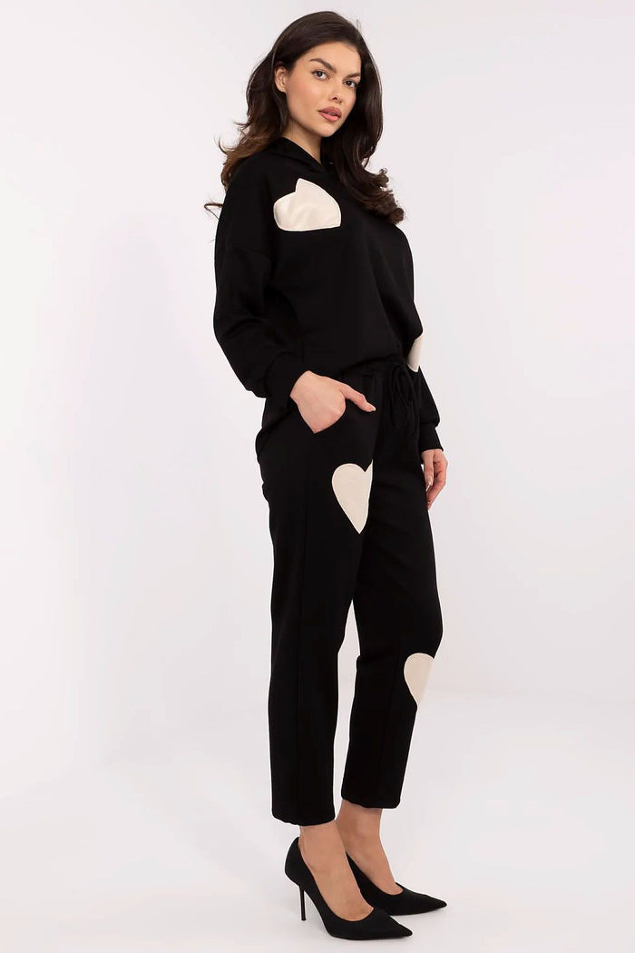 Heart Print Tracksuit for Women - Trendy Style - Track Suit