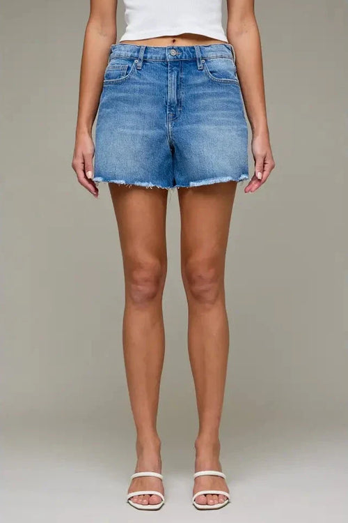 Hidden: Ava High Rise A-Line Shorts - Medium Wash