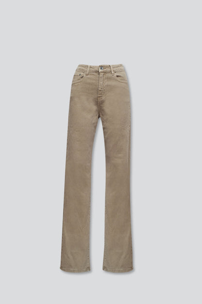 High rise slouchy mom jeans in beige - Coloured Jeans
