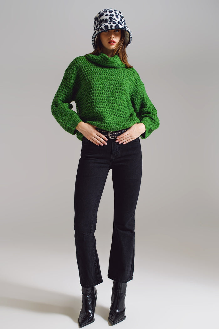 High waist flare jeans in black - Coloured Jeans