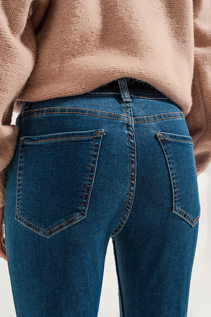 High waist super skinny jeans in medium blue - Denim
