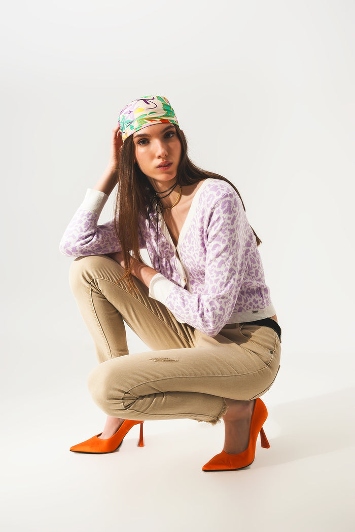 High waisted skinny jeans in beige - Coloured Jeans