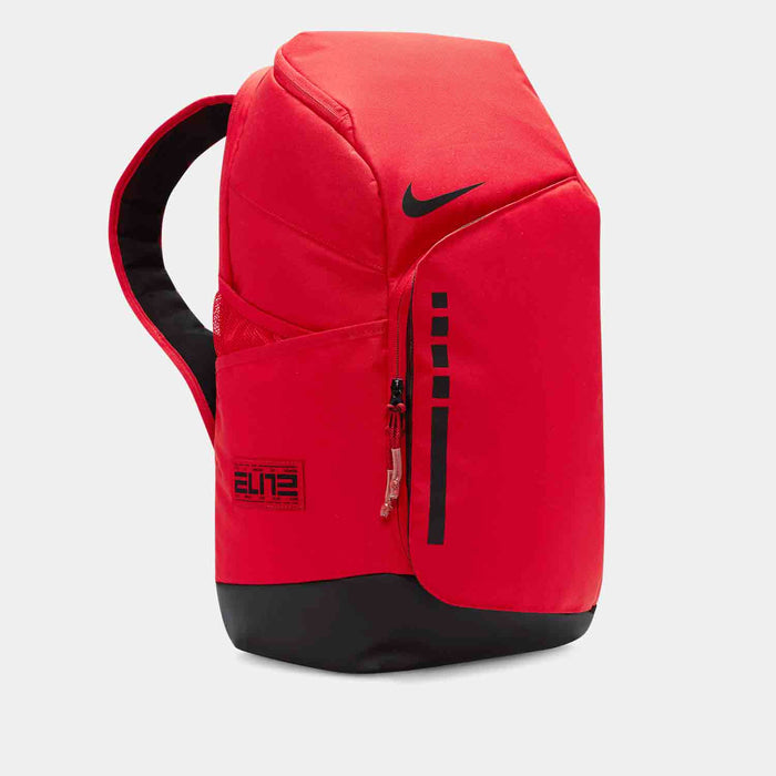 Front/side view of the Nike Hoops Elite Backpack.