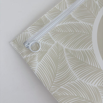 Hospital Bag Organiser Pouches - Unisex Beige Leaf Print - Baby & Toddler