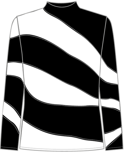 I’Cona  64110 60002 90 Black and White Pullover Dotique sketch
