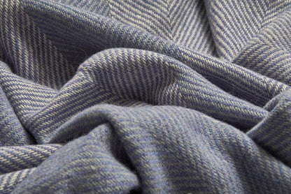 Indigo CorrÃ¡n Irish Wool Throw Blanket - Cushendale Woollen Mills