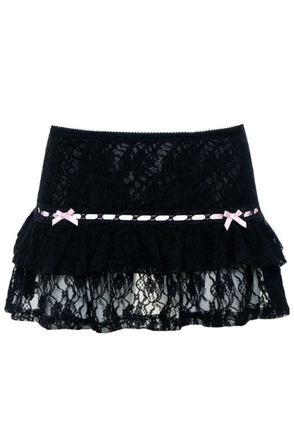 Jae Bunny Lace Skort Black