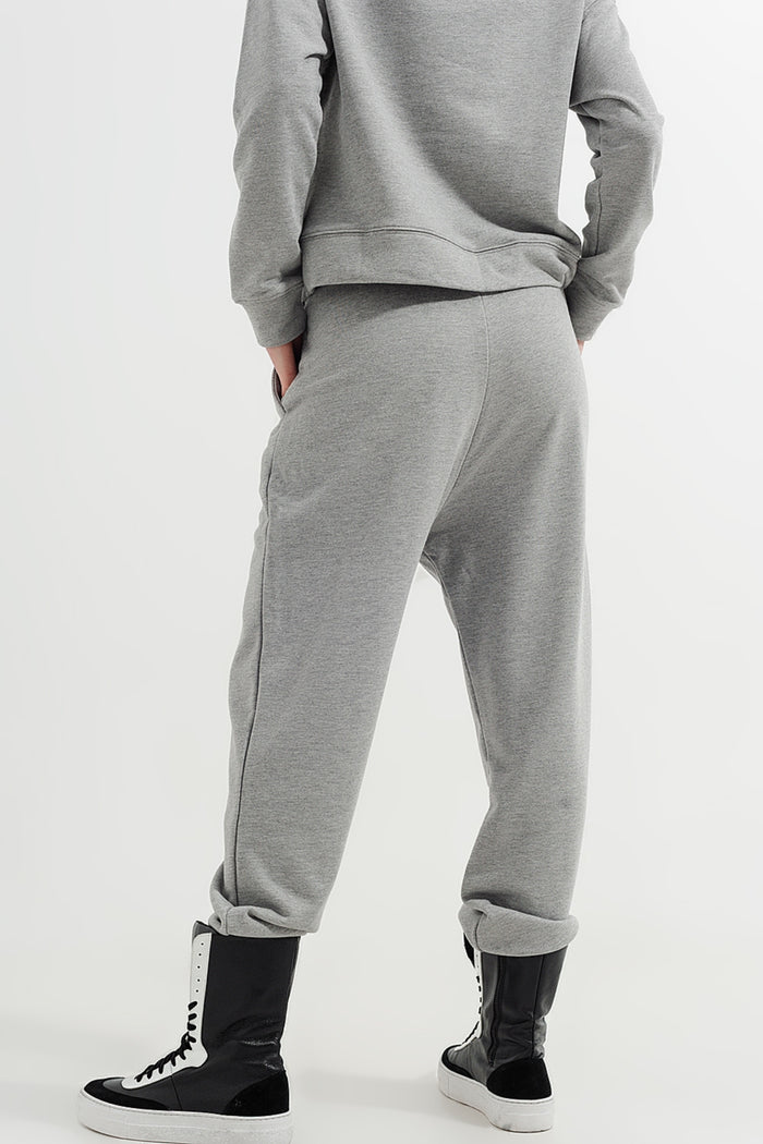 Jogger in light gray heather - trousers