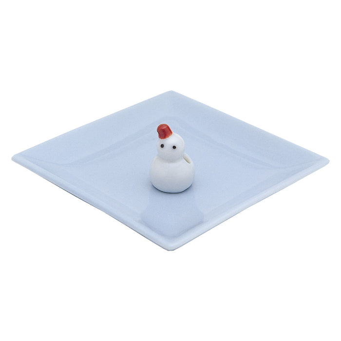 KAWAII COLLECTION: Snowman Holder w/Blue Plate