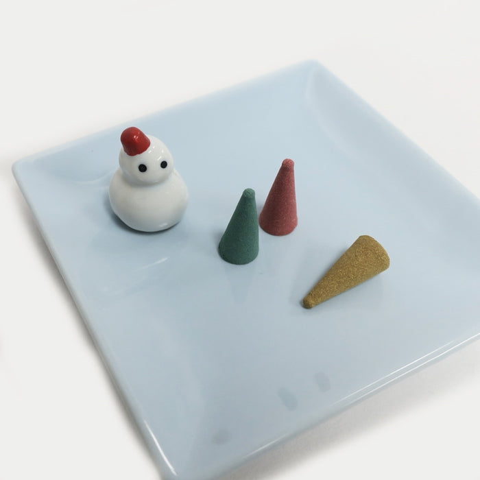 KAWAII COLLECTION: Snowman Holder w/Blue Plate