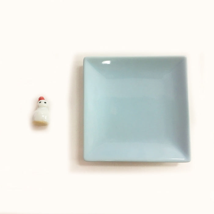 KAWAII COLLECTION: Snowman Holder w/Blue Plate