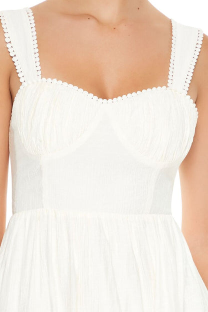 Lace-Up Babydoll Mini Dress