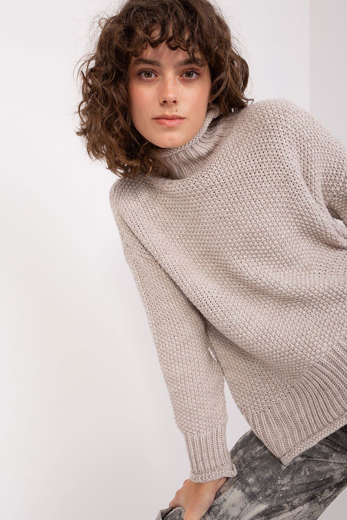Ladies Casual Turtleneck Pullover Sweater - Sweaters