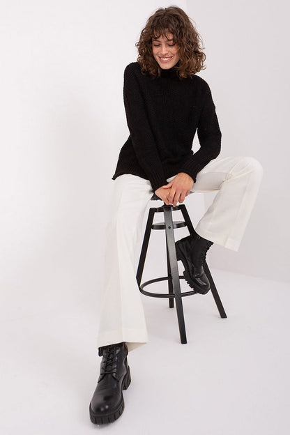 Ladies Casual Turtleneck Pullover Sweater - Sweaters