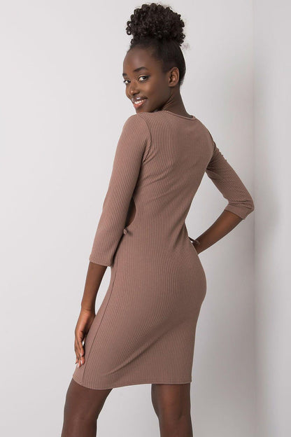 Lakerta Long Sleeve Ribbed Mini Dress - Dresses