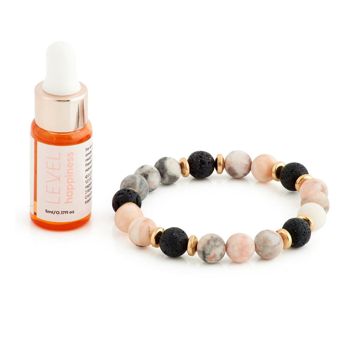Lava Bead Aromatherapy Bracelet with Essential Oil - Happiness - Aromatherapy Bracelet