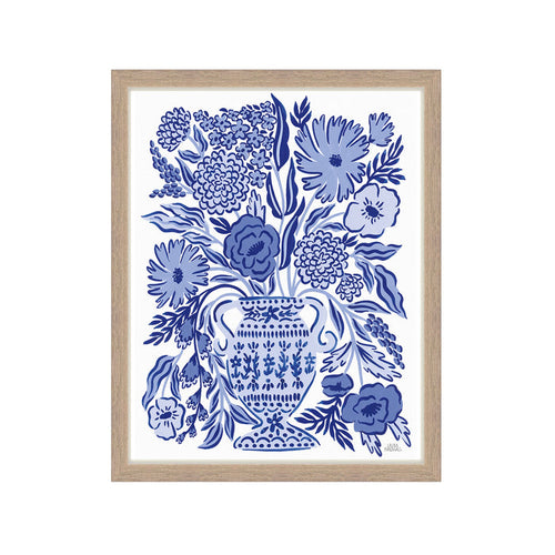 Le Petite Blue Vase Framed Print 40x50cm