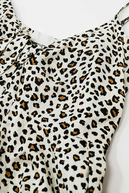 Leopard Print maxi Dress With Knot Detail - dress