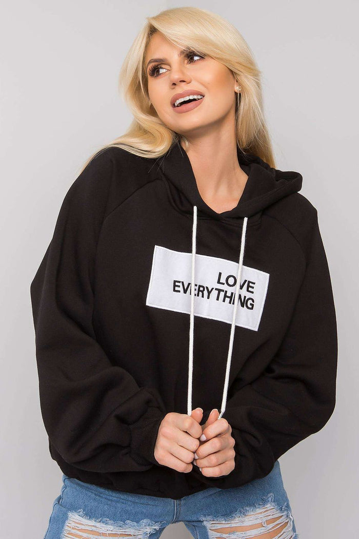 Long Sleeve Hoodie for Women - Trendy Black Style black - Sweaters