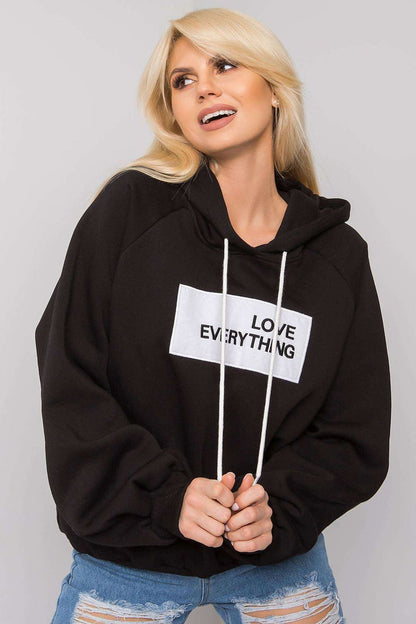 Long Sleeve Hoodie for Women - Trendy Black Style black - Sweaters