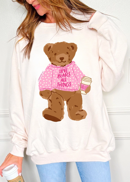 Love Bears All Things Teddy Sweatshirt - Sweet Cream