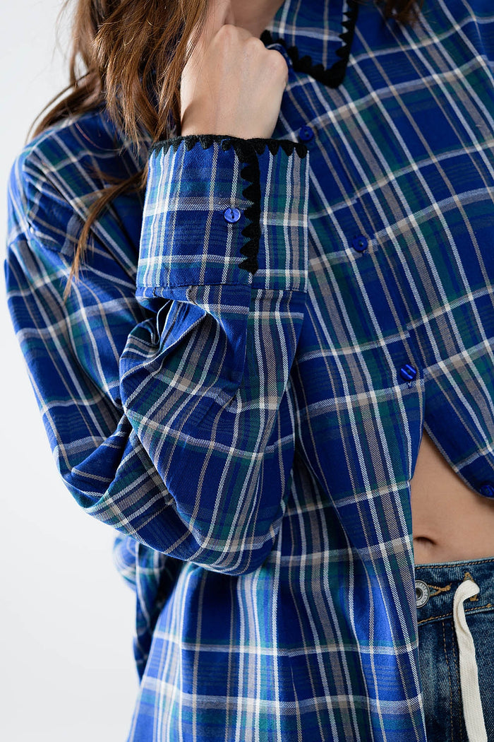 Lumberjack Oversized Shirt in Blue - Shirts