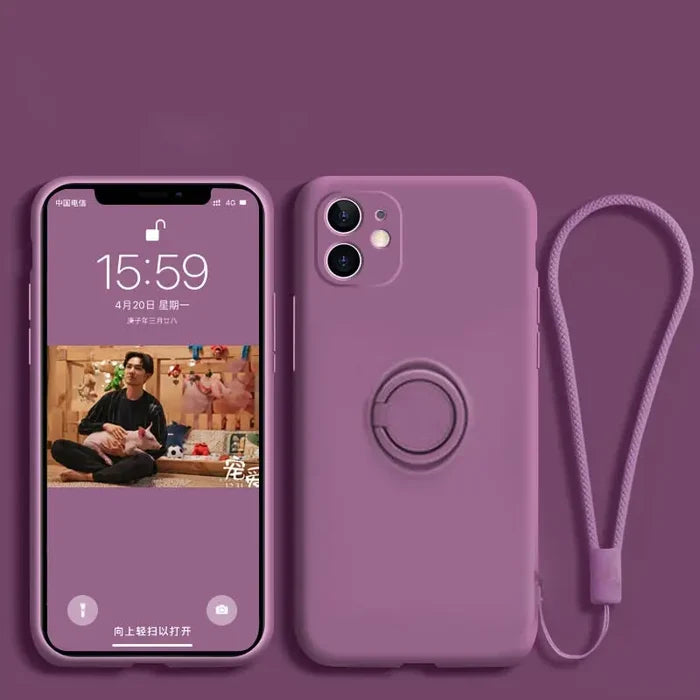 For Galaxy  S20 / Purple / Case & Strap