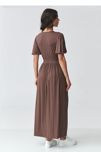 Makadamia Stylish Brown Maxi Dress for Everyday Wear - Dresses