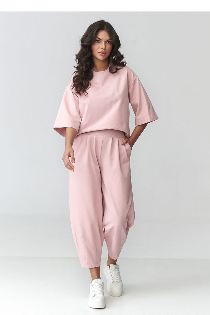 Makadamia Women's Casual Pink Tracksuit Set - Outfit Sets