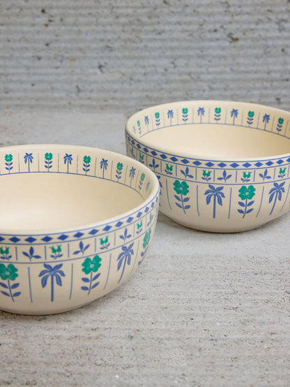 Malhar Ceramic Cereal/Soup Bowl Set of 2