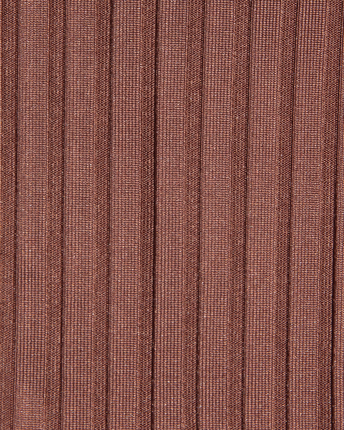 Close-up of cafe ribbed fabric used in the LSPACE cafe Marlee Bikini Top.