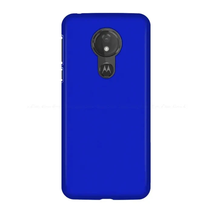 the back of a blue motorola moto g4 phone case