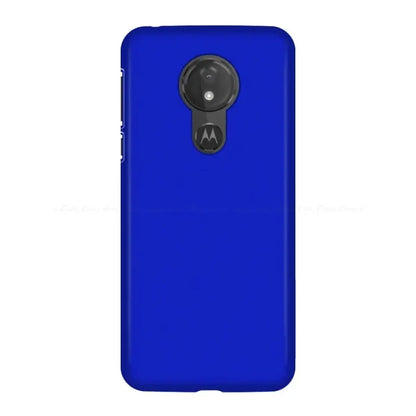 the back of a blue motorola moto g4 phone case