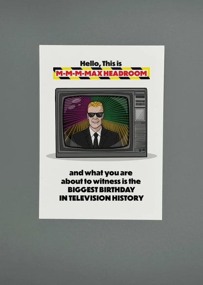 Max Headroom Birthday Card