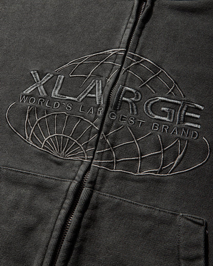XLARGE WORLD'S LARGEST BRAND SLIM ZIP HOODED SWEATSHIRT BLACK Sweatshirts Hoodies 201261012011 10
