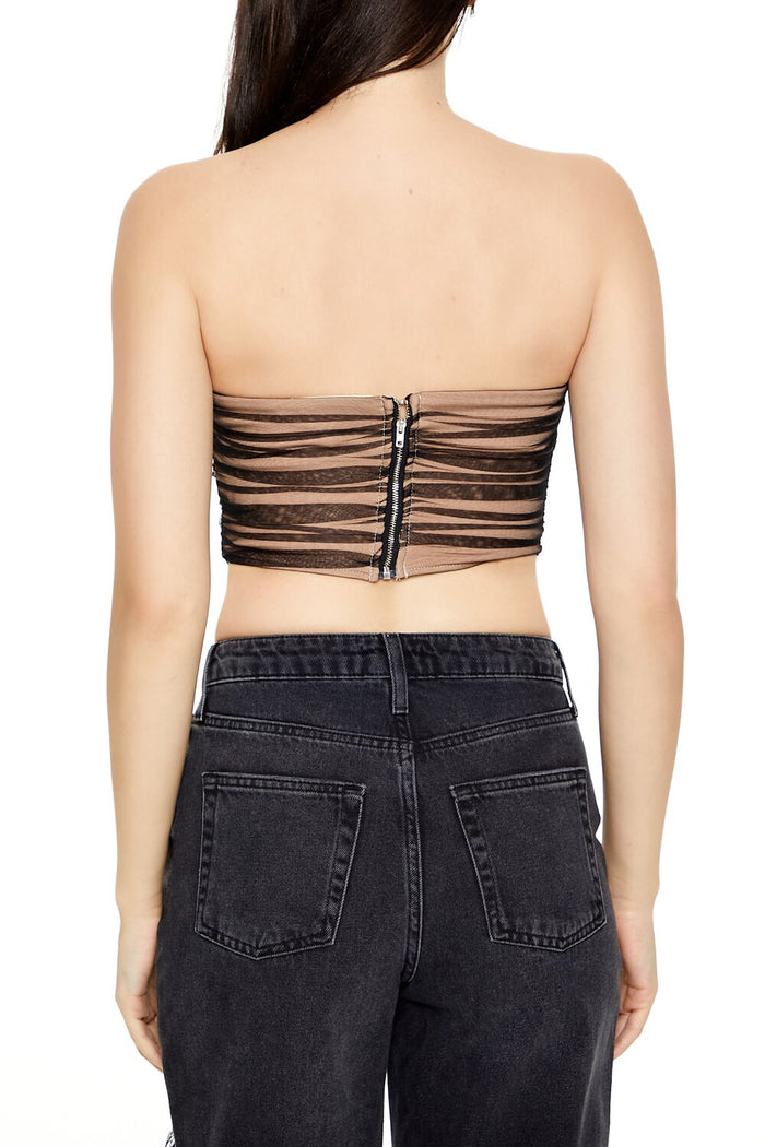 Mesh Corset Tube Top