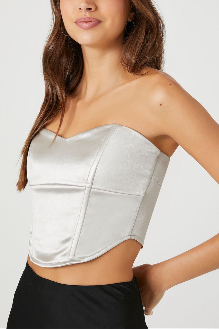 Metallic Cropped Tube Top