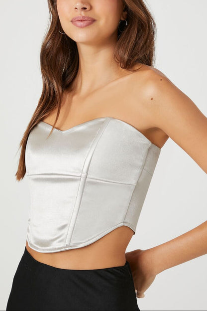 Metallic Cropped Tube Top