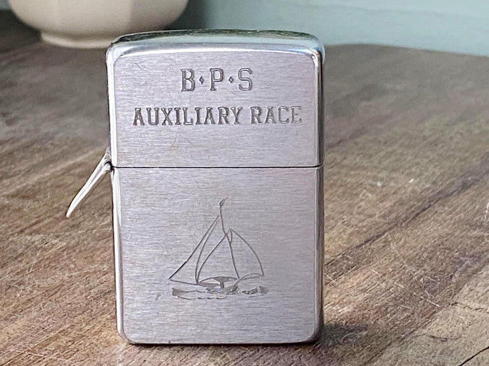 Midcentury 1957 Zippo Lighter Sailboat Race Souvenir at Duckwells
