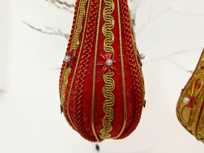 Midcentury Beaded Christmas Ornaments at Duckwells