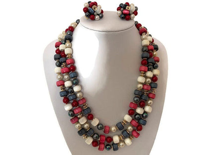Midcentury Beaded Jewelry Set at Duckwells