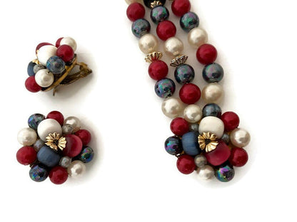 Midcentury Beaded Jewelry Set at Duckwells