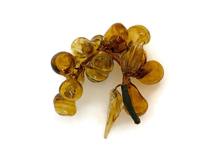 Midcentury Blown Glass Brown Grapes at Duckwells