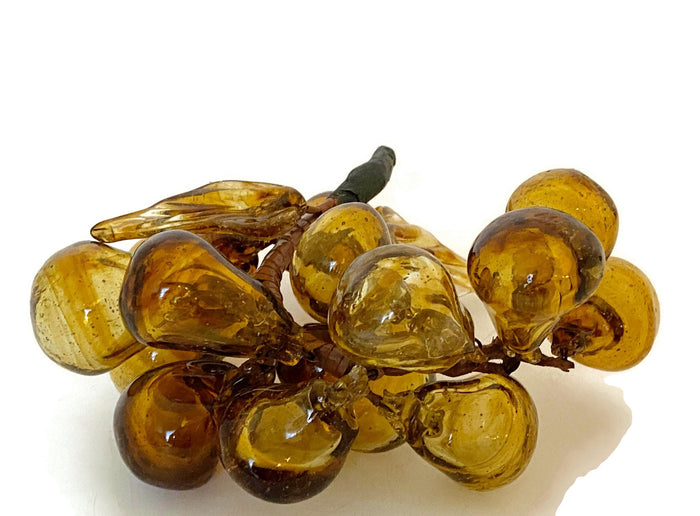 Midcentury Blown Glass Brown Grapes at Duckwells