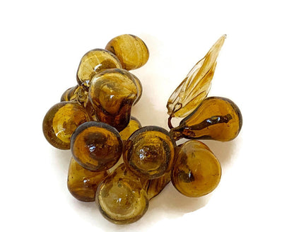 Midcentury Blown Glass Brown Grapes at Duckwells