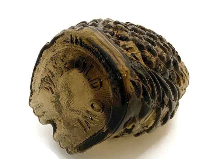 Midcentury Brown Glass Owl Bank at Duckwells