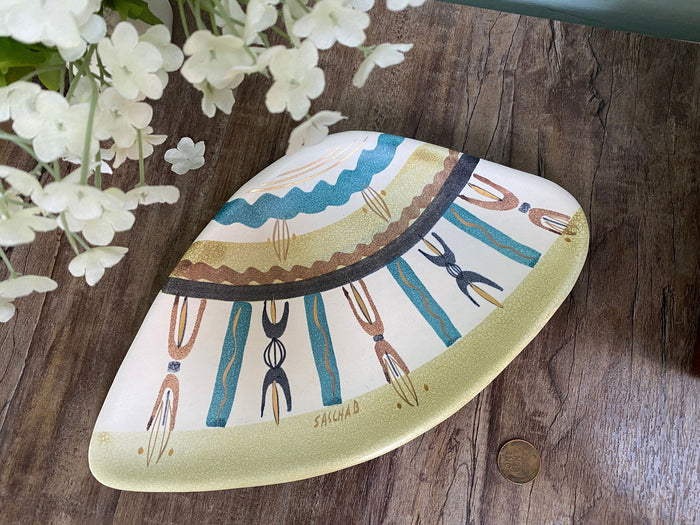 Midcentury California Pottery Dish by Sascha Brastoff at Duckwells