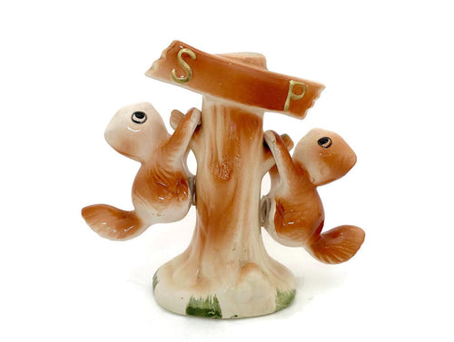 Midcentury Ceramic Chipmunk Salt and Pepper Shaker Set at Duckwells